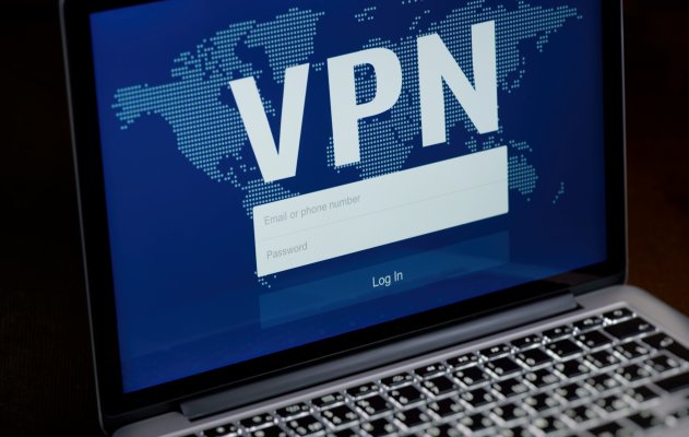 Switch VPN on computer screen protecting users.
